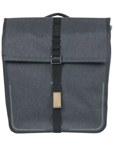 Dubbele fietstas Basil Urban Dry MIK 50 liter - charcoal
