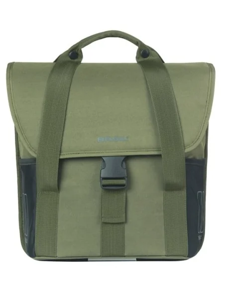 Enkele fietstas Basil GO 16 liter 15 x 29 x 34 cm - donkergroen