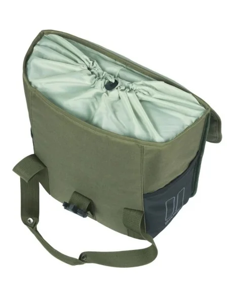 Enkele fietstas Basil GO 16 liter 15 x 29 x 34 cm - donkergroen