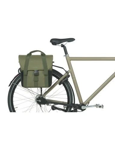 Enkele fietstas Basil GO 16 liter 15 x 29 x 34 cm - donkergroen