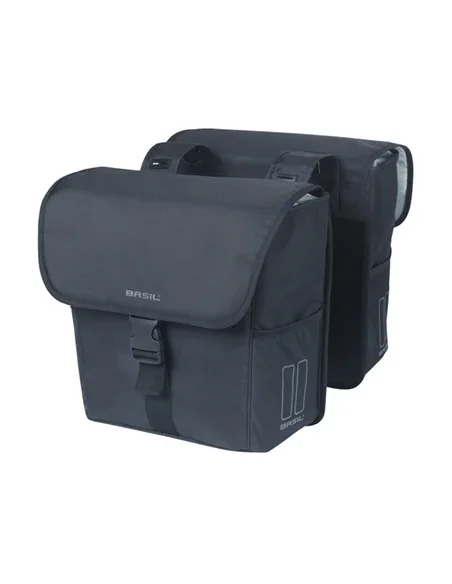 Dubble fietstas Basil GO 32 liters - zwart