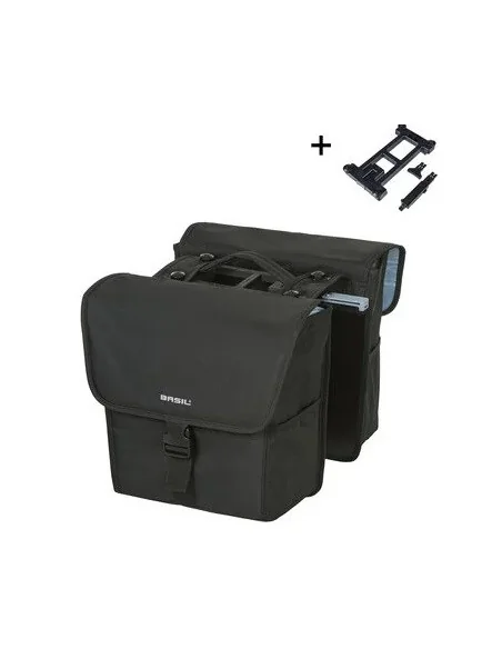 Dubbele fietstas Basil GO MIK 32 liter - zwart