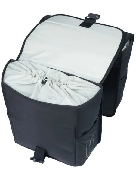 Dubbele fietstas Basil GO MIK 32 liter - zwart