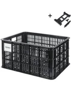 Fietskrat Basil L gerecycled kuntstof MIK 40 liter - zwart