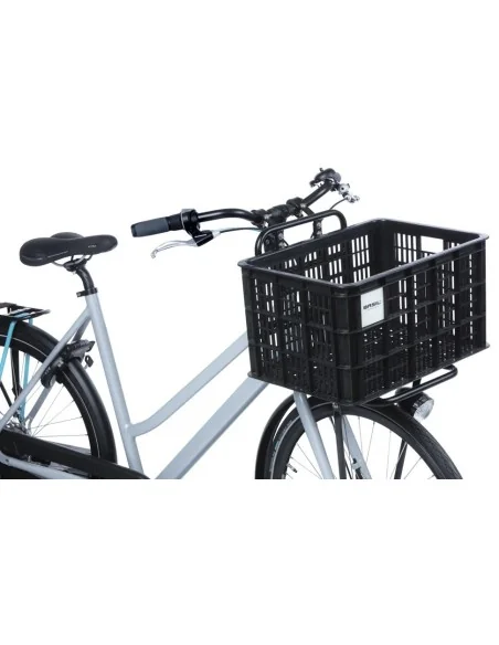 Fietskrat Basil L gerecycled kuntstof MIK 40 liter - zwart