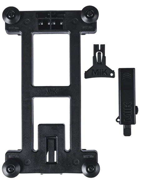 MIK adapterplaat Basil 2.0 afsluitbaar - zwart