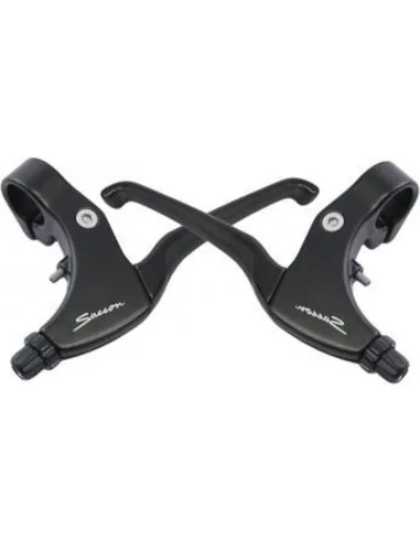 Remgreepset Saccon rollerbrake - zwart met bruine greep