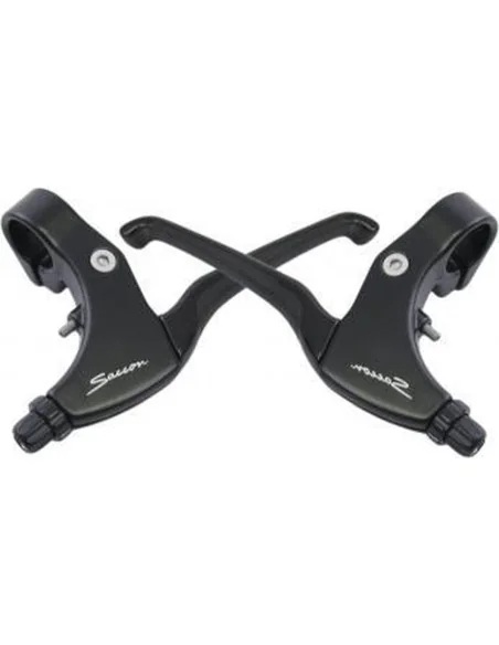 Remgreepset Saccon rollerbrake - zwart met bruine greep