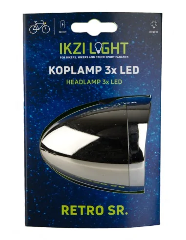 Koplamp IKZI Retro 3x LED - chroom