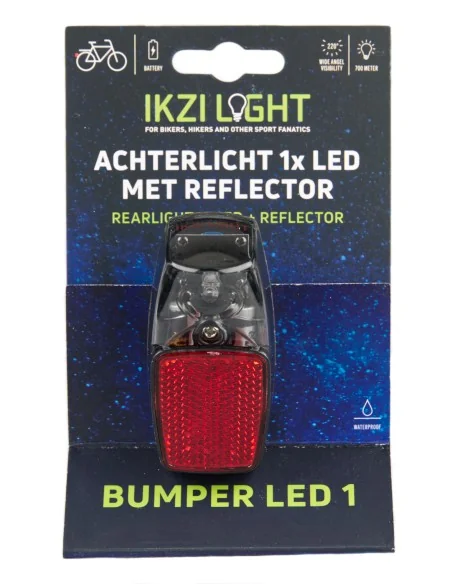 Achterlicht IKZI 1x LED voor bevestiging op spatbord