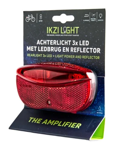 Dragerachterlicht IKZI 3x LED - 50mm boutafstand - rood