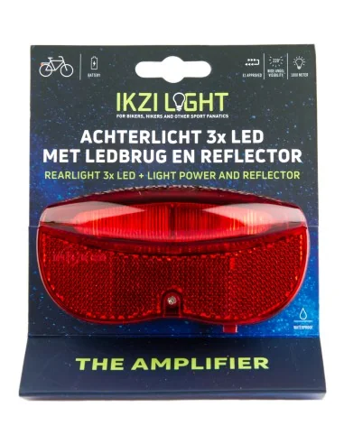 Dragerachterlicht IKZI 3x LED - 50mm boutafstand - rood
