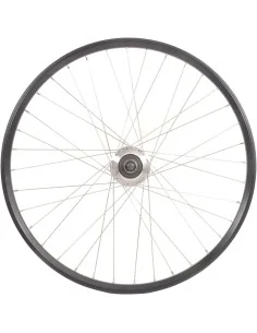 Achterwiel 28" / 622 x 19C met Shimano Nexus 7 naaf voor rollerbrake - zwarte geslepen velg met RVS spaken 2