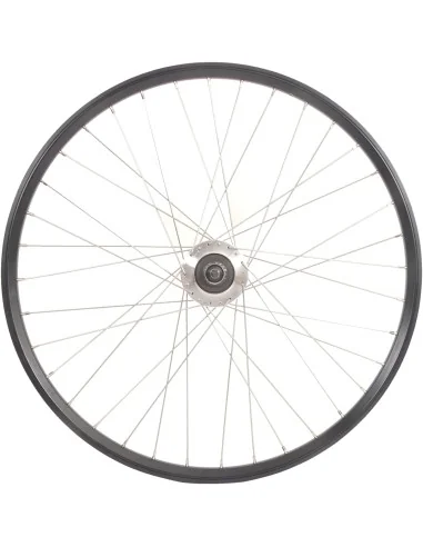 Achterwiel 28" / 622 x 19C met Shimano Nexus 7 naaf voor rollerbrake - zwarte geslepen velg met RVS spaken