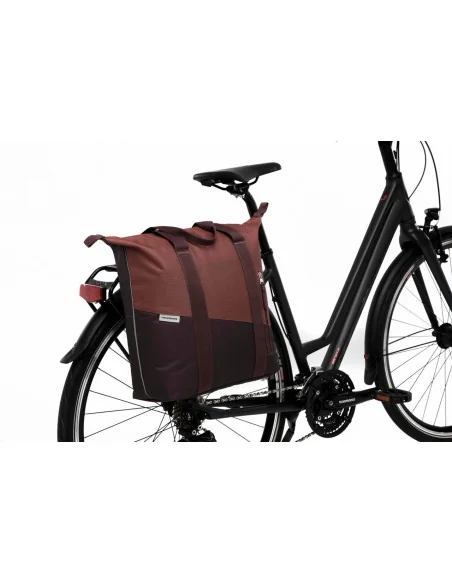 Fietsshopper New Looxs Kota 24 liter 45 x 18 x 36 cm - burgundy/rust