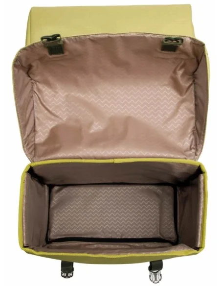 Dubbele fietstas New Looxs Joli 37 liter 38 x 18 x 29 cm (2x) - olijf/geel