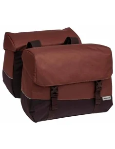 Dubbele fietstas New Looxs Joli 37 liter 38 x 18 x 29 cm (2x) - burgundy/rust