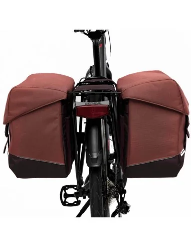 Dubbele fietstas New Looxs Joli 37 liter 38 x 18 x 29 cm (2x) - burgundy/rust