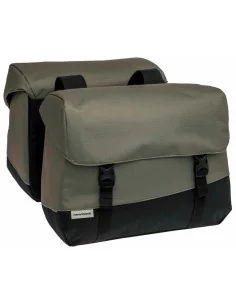 Dubbele fietstas New Looxs Joli 37 liter 38 x 18 x 29 cm (2x) - zwart/groen