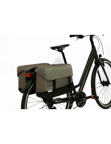 Dubbele fietstas New Looxs Joli 37 liter 38 x 18 x 29 cm (2x) - zwart/groen