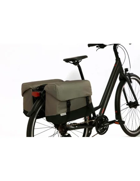 Dubbele fietstas New Looxs Joli 37 liter 38 x 18 x 29 cm (2x) - zwart/groen