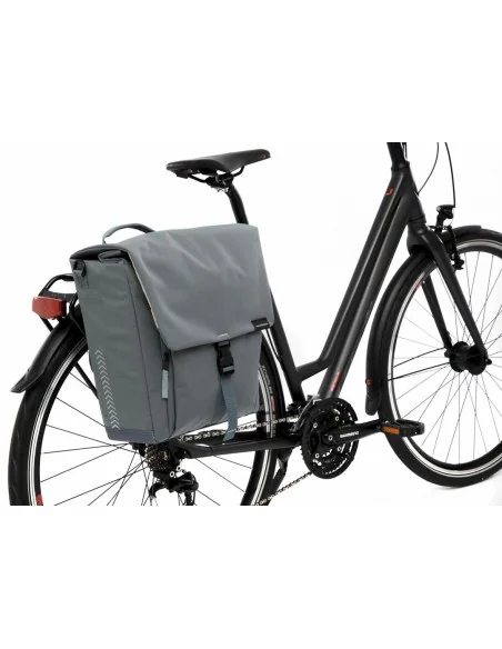 Enkele fietstas New Looxs Tulum 16 liter 35 x 17 x 37cm - groen/grijs