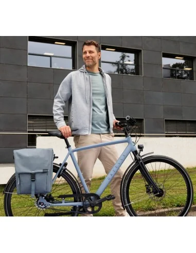 Enkele fietstas New Looxs Tulum 16 liter 35 x 17 x 37cm - groen/grijs