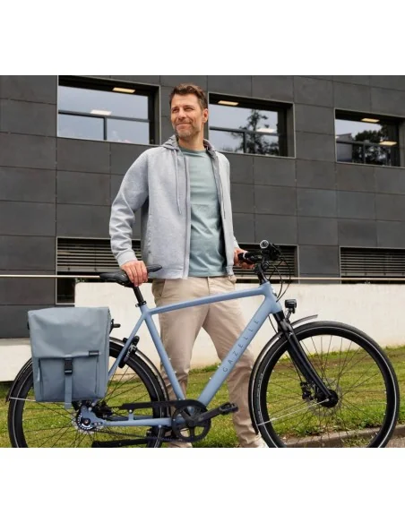 Enkele fietstas New Looxs Tulum 16 liter 35 x 17 x 37cm - groen/grijs