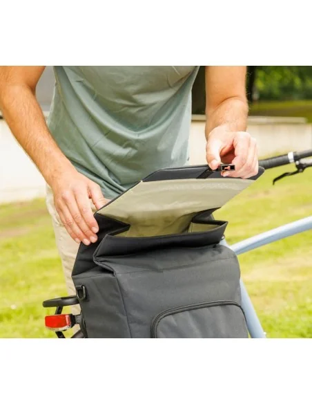 Enkele fietstas New Looxs Tulum 16 liter 35 x 17 x 37cm - groen/grijs