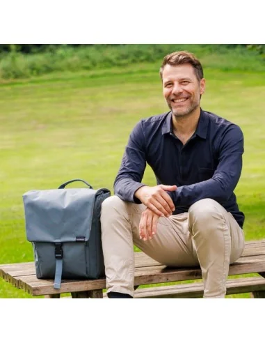 Enkele fietstas New Looxs Tulum 16 liter 35 x 17 x 37cm - groen/grijs