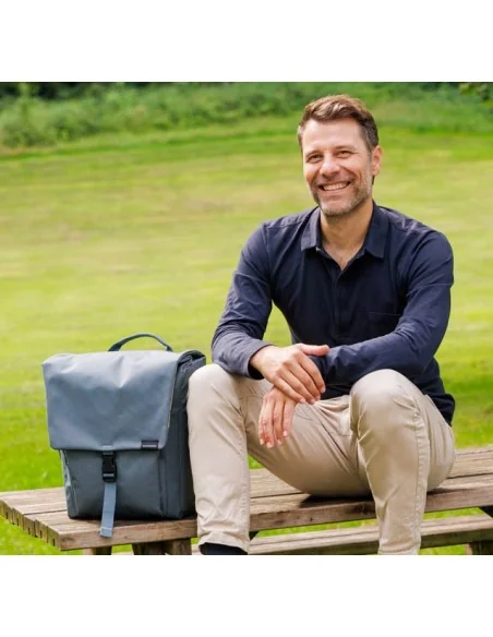 Enkele fietstas New Looxs Tulum 16 liter 35 x 17 x 37cm - groen/grijs