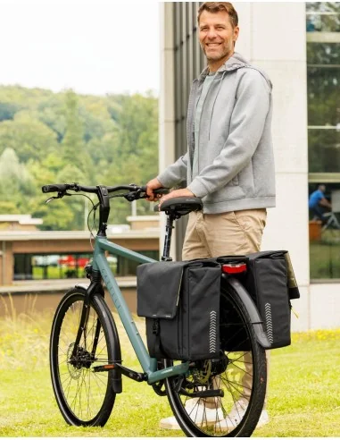 Dubbele fietstas New Looxs Tulum 32 liter 35 x 17 x 37 cm (2x) - zwart