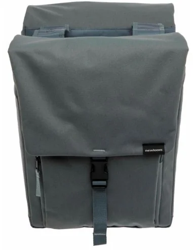 Dubbele fietstas New Looxs Tulum 32 liter 35 x 17 x 37 cm (2x) - grijs/groen