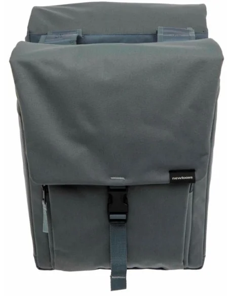 Dubbele fietstas New Looxs Tulum 32 liter 35 x 17 x 37 cm (2x) - grijs/groen