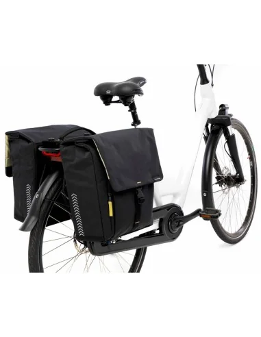 Dubbele fietstas New Looxs Tulum MIK 32 liter 35 x 17 x 37 cm - zwart