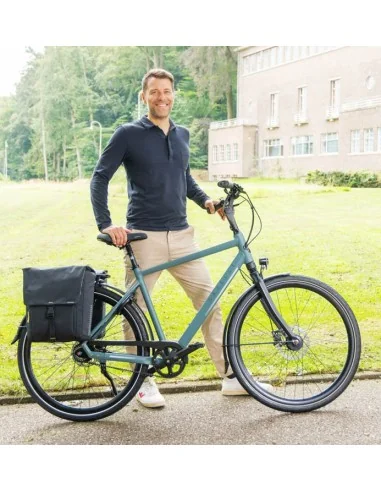 Dubbele fietstas New Looxs Tulum MIK 32 liter 35 x 17 x 37 cm - zwart