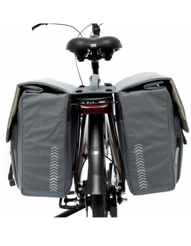 Dubbele fietstas New Looxs Tulum MIK 32 liter 35 x 17 x 37 cm - zwart