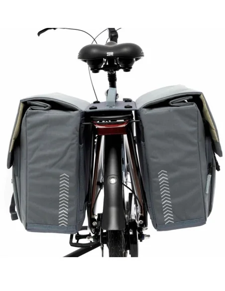 Dubbele fietstas New Looxs Tulum MIK 32 liter 35 x 17 x 37 cm - zwart