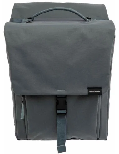 Dubbele fietstas New Looxs Tulum MIK 32 liter 35 x 17 x 37 cm - grijs/groen