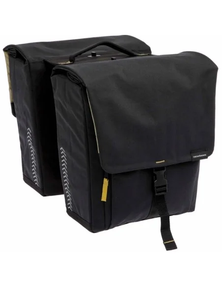 Dubbele fietstas New Looxs Tulum 32 liter 35 x 17 x 37 cm (2x) - zwart afneembaar