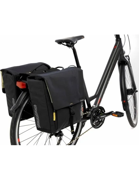 Dubbele fietstas New Looxs Tulum 32 liter 35 x 17 x 37 cm (2x) - zwart afneembaar