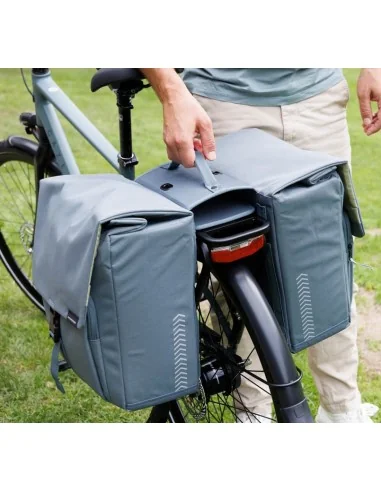 Dubbele fietstas New Looxs Tulum 32 liter 35 x 17 x 37 cm (2x) - zwart afneembaar