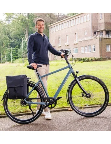 Dubbele fietstas New Looxs Tulum 32 liter 35 x 17 x 37 cm (2x) - zwart afneembaar