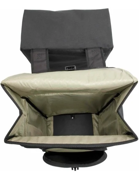 Dubbele fietstas New Looxs Tulum 32 liter 35 x 17 x 37 cm (2x) - grijs/groen afneembaar