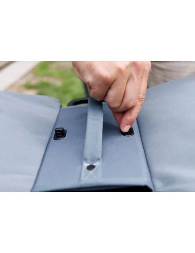 Dubbele fietstas New Looxs Tulum 32 liter 35 x 17 x 37 cm (2x) - grijs/groen afneembaar