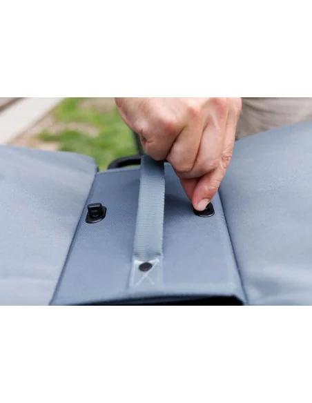 Dubbele fietstas New Looxs Tulum 32 liter 35 x 17 x 37 cm (2x) - grijs/groen afneembaar