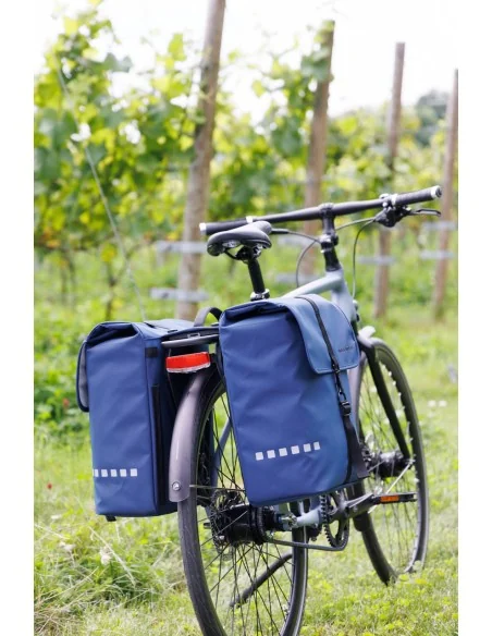 Dubbele fietstas New Looxs Odense MIK 39 liter 34 x 16 x 38 cm (2x) - donkerblauw