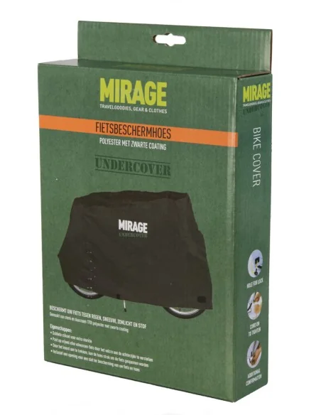 Beschermhoes Mirage Undercover voor fiets 170D zwart polyester