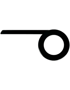 Kettingscherm Herrmans Slyde 38T icnl. tail piece - mat zwart 2