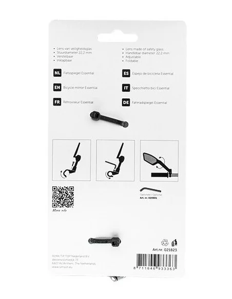 Spiegel Simson Esssential - zwart